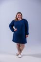 Vestido Tricot Felpado Plus Size Mangas Bufantes Linha Easywear