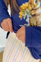 Pijama Longo Infantil Feminino em Algodão com Detalhe Pompom