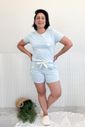 Pijama Feminino Plus Size em Algodão Detalhe Coração 