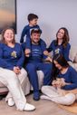 Pijama Longo Feminino em Algodão com Detalhe Pompom