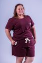 Pijama Feminino Plus Size em Algodão Detalhe Coração 