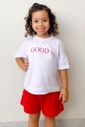 Pijama Feminino Infantil Familia Good Vibes em Algodão