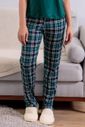 Pijama  Feminino Meia Estação Xadrez em Suede 