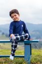 Pijama Infantil Xadrez em Suede