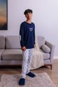 Pijama Infantil Unissex em Algodão Cotovelo Pelúciado 