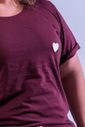 Pijama Feminino Plus Size em Algodão Detalhe Coração 