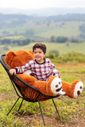 Pijama Infantil Xadrez em Suede