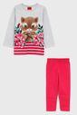 Conjunto 2pçs Kyly Longo Infantil Full Print Cinza/Rosa Conjunto 2pçs Kyly Longo Infantil Full Print Cinza/Rosa