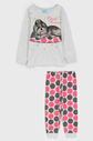 Pijama Kyly Longo Infantil Full Print Cinza/Rosa Pijama Kyly Longo Infantil Full Print Cinza/Rosa