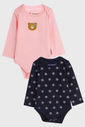 Kit 2pçs Brandili Infantil Ursinho Rosa/Azul-Marinho
