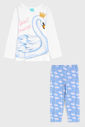 Pijama Kyly Longo Infantil Full Print Branco/Azul Pijama Kyly Longo Infantil Full Print Branco/Azul