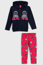 Conjunto 2pçs Kyly Longo Infantil Full Print Azul-Marinho/Rosa Conjunto 2pçs Kyly Longo Infantil Full Print Azul-Marinho/Rosa