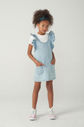 Conjunto Jeans Infantil Menina Com Blusa - Azul Conjunto Jeans Infantil Menina Com Blusa - Azul