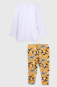 Conjunto 2pçs Kyly Longo Infantil Vintage Branco/Amarelo