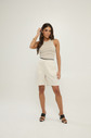 Cropped Listrado Linen Cropped Listrado Linen