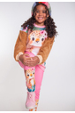 Conjunto leopardo felpado