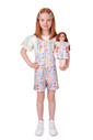 Conjunto jardineira Patchwork