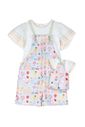 Conjunto jardineira Patchwork