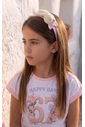 Tiara coelho rosa