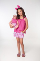 Conjunto bata com shorts cereja Conjunto bata com shorts cereja
