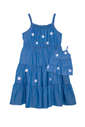 Vestido chambray flores