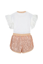 Conjunto estrelas com shorts paetê Conjunto estrelas com shorts paetê