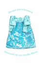 Vestido paetê acqua boneca
