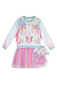 Conjunto unicórnio com saia tule