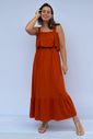 Vestido de Amamentação Babado - Terracota Vestido de Amamentação Babado - Terracota