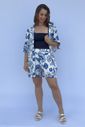 Conjunto - Kimono e short floral azul Conjunto - Kimono e short floral azul