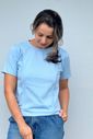 Camiseta de Amamentação zíper embutido - Azul Camiseta de Amamentação zíper embutido - Azul