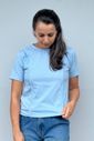 Camiseta de Amamentação zíper embutido - Azul Camiseta de Amamentação zíper embutido - Azul
