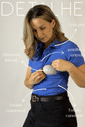 Blusa polo de amamentação Nina - Azul Blusa polo de amamentação Nina - Azul