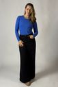 Blusa canelada de amamentação Annie - Azul Blusa canelada de amamentação Annie - Azul