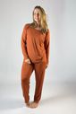 Pijama de amamentação manga longa - Terracota Pijama de amamentação manga longa - Terracota
