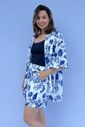 Conjunto - Kimono e short floral azul Conjunto - Kimono e short floral azul