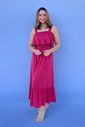 Vestido de Amamentação Babado - Goiaba