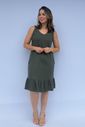 Vestido de amamentação Regata Viscolinho - Verde escuro Vestido de amamentação Regata Viscolinho - Verde escuro