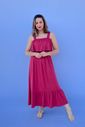 Vestido de Amamentação Babado - Goiaba