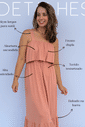 Vestido de Amamentação Babado - Rosa antigo Vestido de Amamentação Babado - Rosa antigo