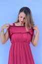 Vestido de Amamentação Babado - Goiaba