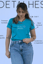 Camiseta de amamentação gola V - Amor que mora no peito Camiseta de amamentação gola V - Amor que mora no peito