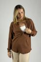 Blusa de amamentação Catarina - Marrom Blusa de amamentação Catarina - Marrom