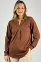 Blusa de amamentação Catarina - Marrom Blusa de amamentação Catarina - Marrom