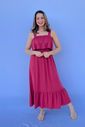 Vestido de Amamentação Babado - Goiaba