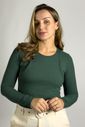Blusa canelada de amamentação Annie - Verde