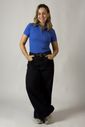 Blusa polo de amamentação Nina - Azul Blusa polo de amamentação Nina - Azul
