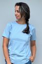 Camiseta de Amamentação zíper embutido - Azul Camiseta de Amamentação zíper embutido - Azul