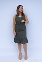 Vestido de amamentação Regata Viscolinho - Verde escuro Vestido de amamentação Regata Viscolinho - Verde escuro
