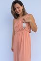 Vestido de Amamentação Babado - Rosa antigo Vestido de Amamentação Babado - Rosa antigo